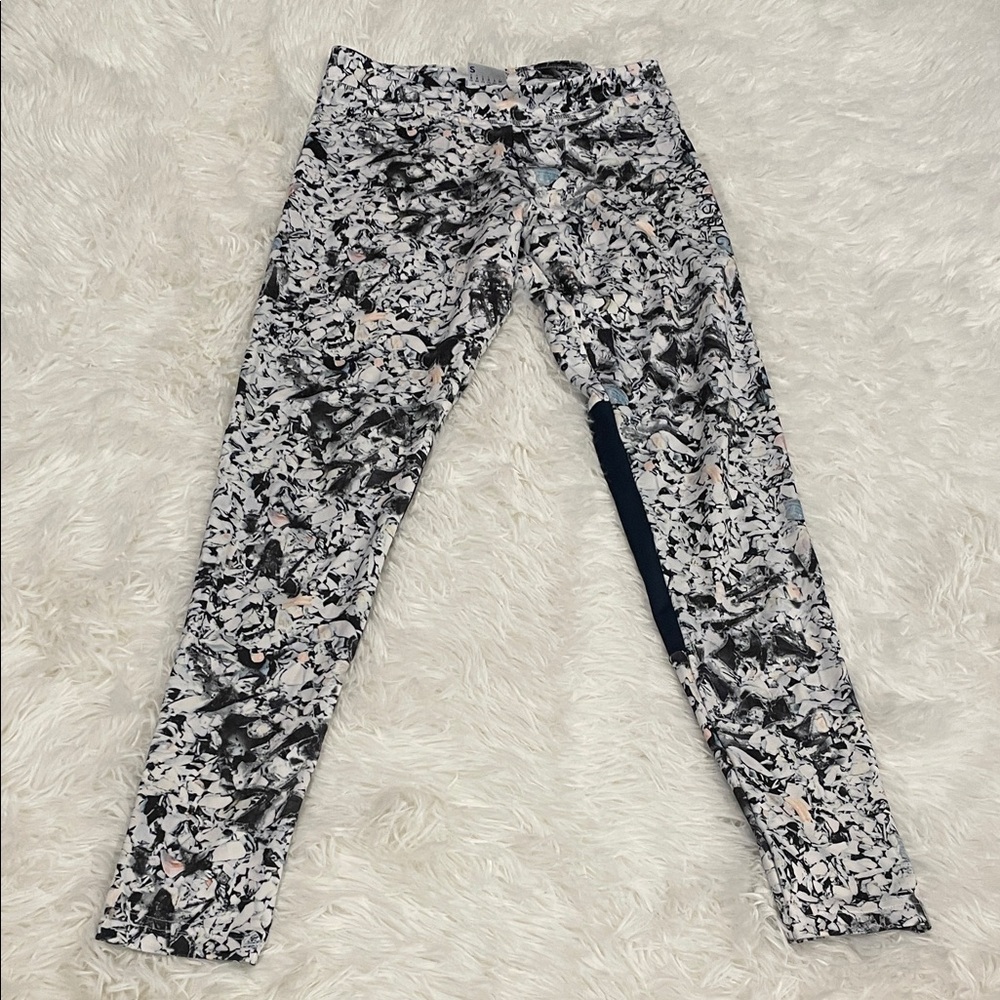 Reebok Black and White Patterned Leggings